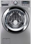 Front. LG - 4.5 Cu. Ft. 12-Cycle Front-Loading Washer - Graphite Steel.