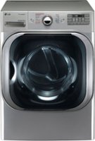 LG - 9.0 Cu. Ft. Electric Dryer with Steam and Sensor Dry - Graphite steel - Front_Zoom