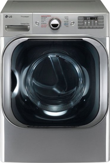 LG - 9.0 Cu. Ft. Electric Dryer with Steam and Sensor Dry - Graphite steel