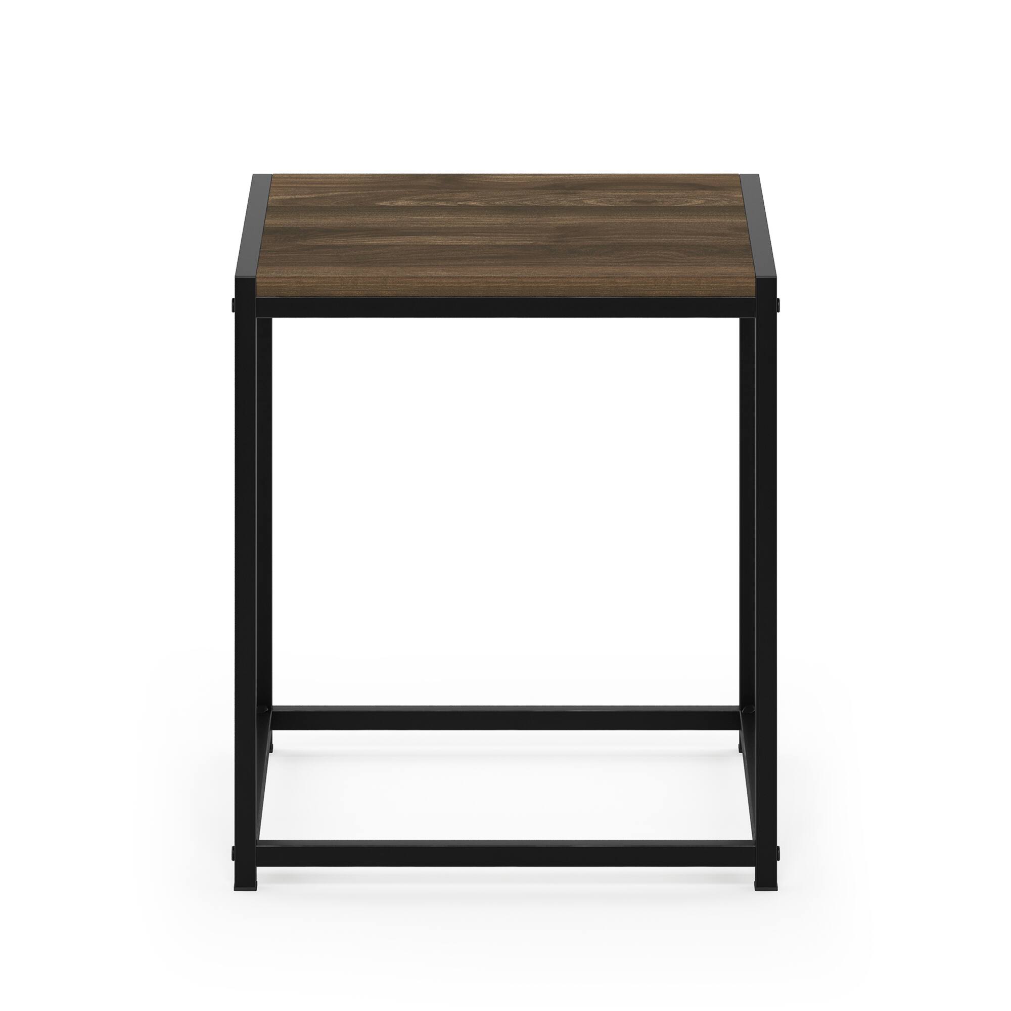 Alt View 5. Furinno - CAMNUS Night Stand, Metal Frame Nightstand, Toolless Side Table, End Table, Bedside Table - Columbia Walnut.