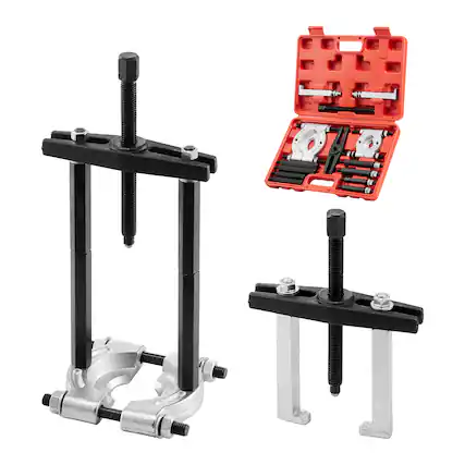 Front. VEVOR - Bearing Puller Kit, 14-Piece 5 Ton Capacity Bearing Separator, Pinion Wheel Bearing Removal Kit - Black.