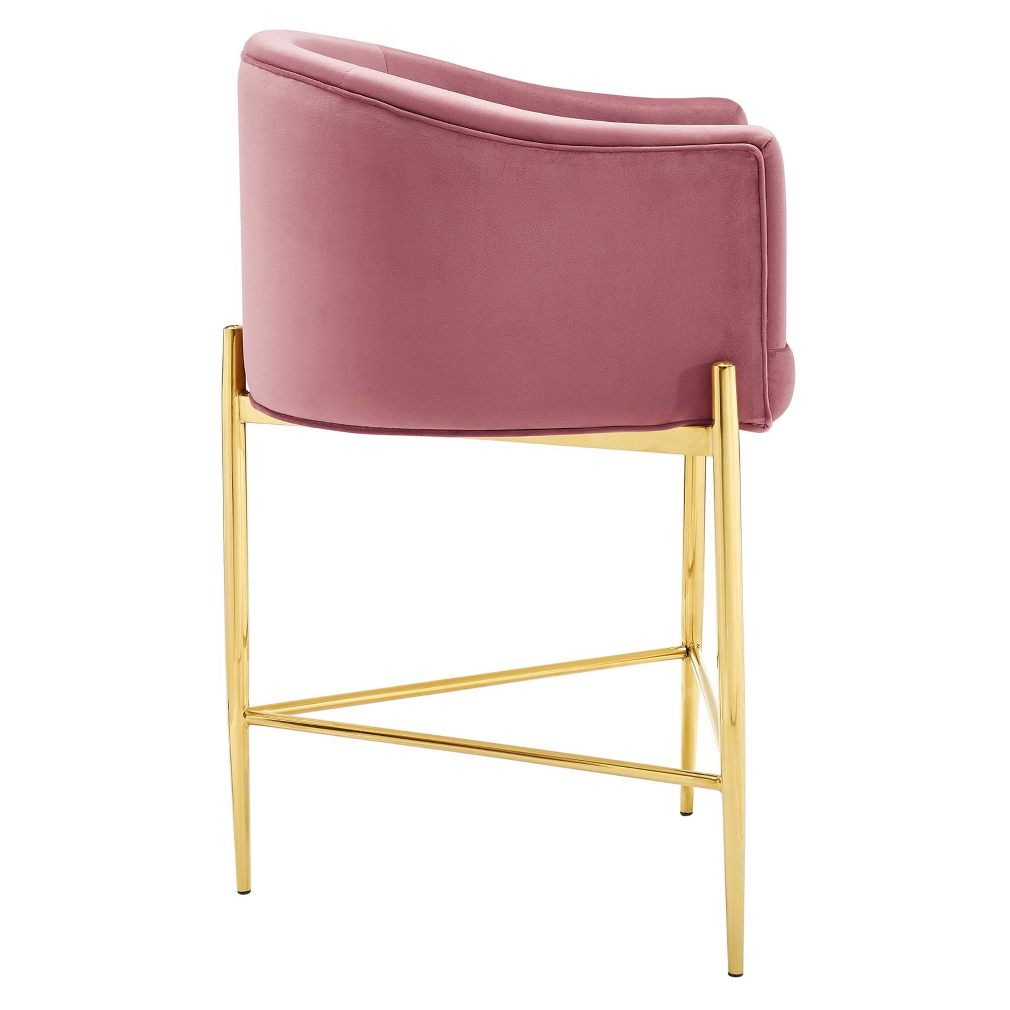 Alt View 1. Modway - Savour Tufted Counter Stool by Modway - Dusty Rose.