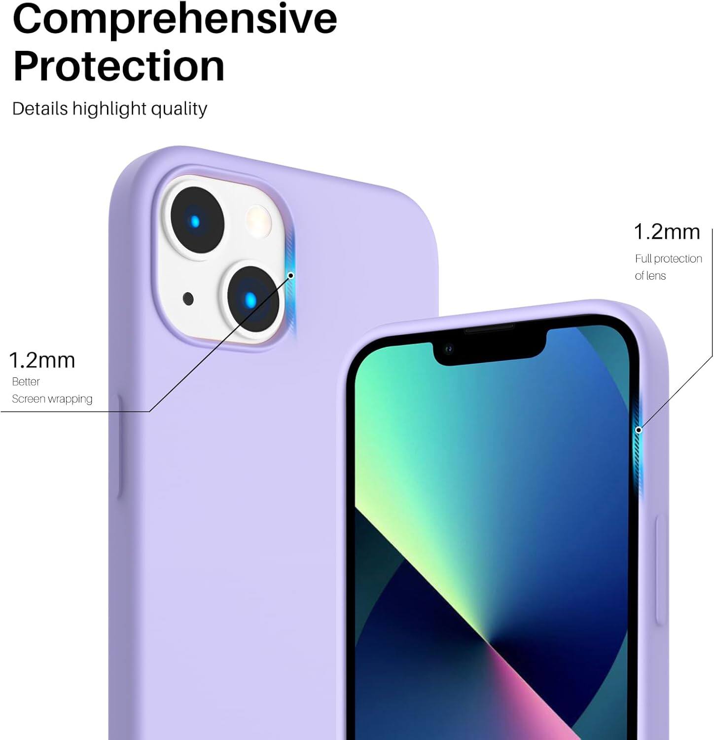 Comprehensive Protection Details highlight quality 1.2mm Full protection of lens 1.2mm Better Screen wrapping