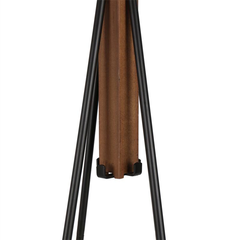 Alt View 1. ALEXOUN - Freestanding Coat Rack with Hooks - Reclaimed Wood and Metal, Use in Bedroom, Living Room - Natural.