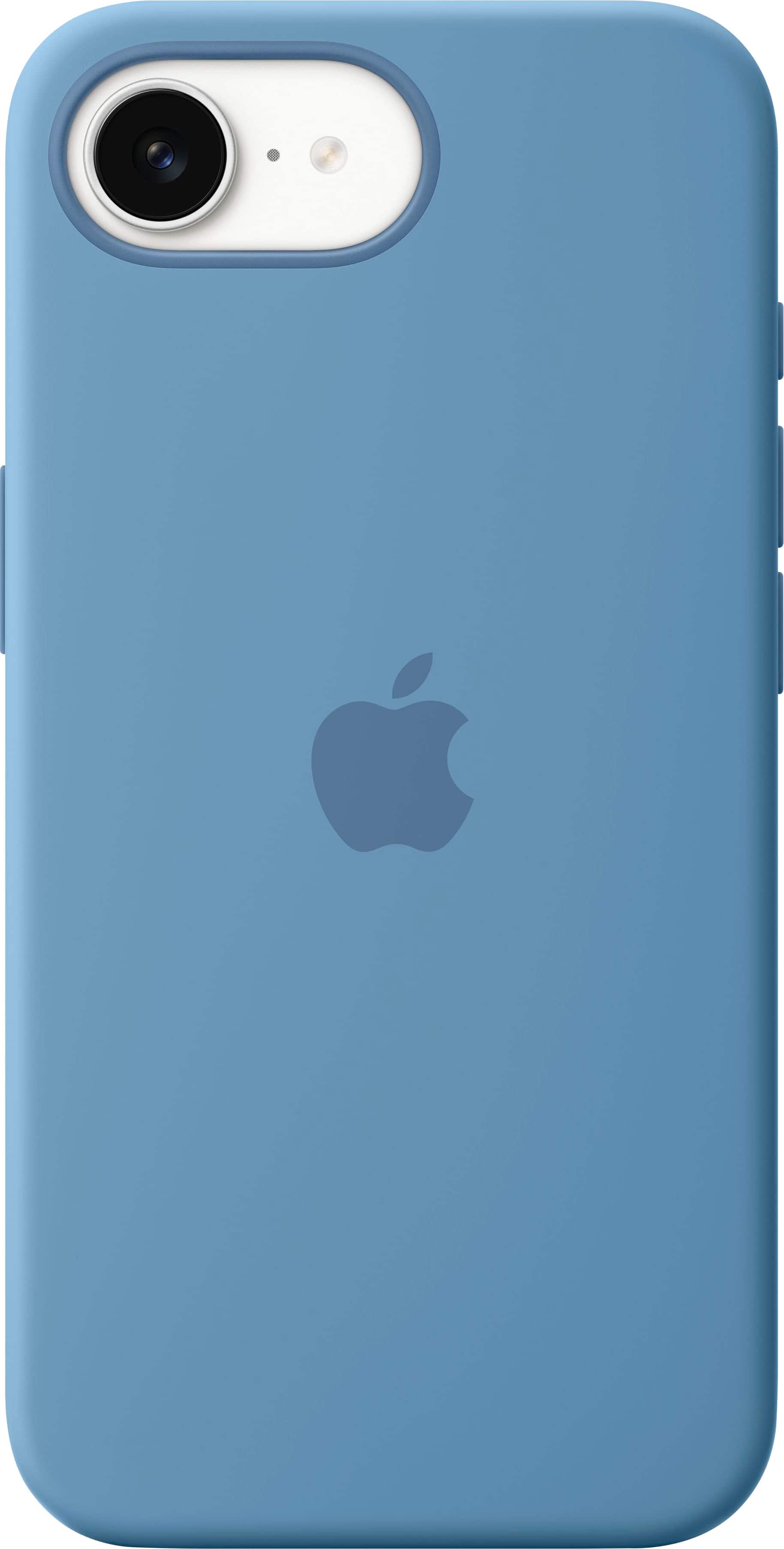 Apple - iPhone 16e Silicone Case - Winter Blue - Front_Zoom