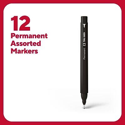 12 Permanent Assorted Markers

Permanent TRU C