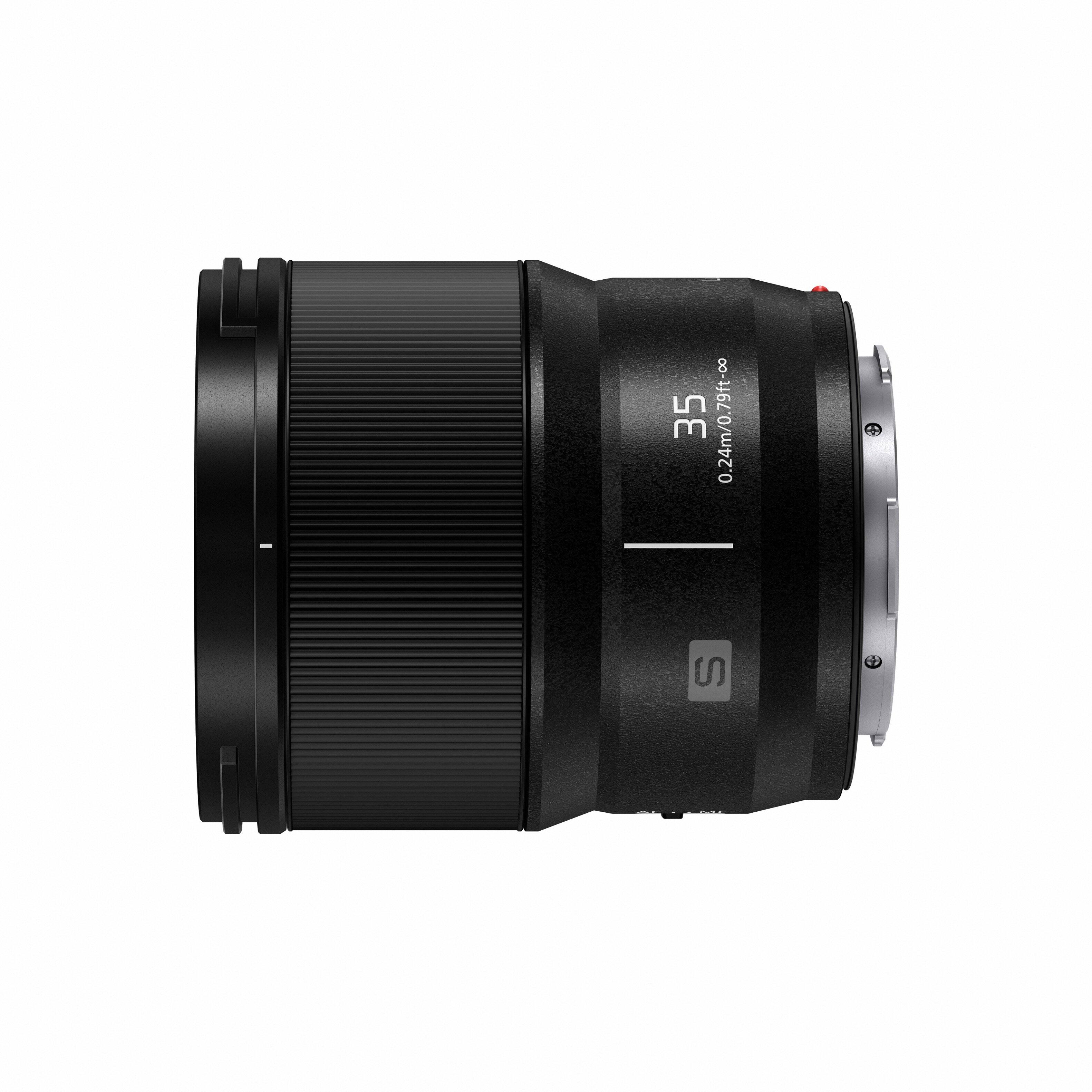 Angle. Panasonic - Panasonic LUMIX S Series Camera Lens, 35mm F1.8 L-Mount Lens for Mirrorless Full Frame Digital Cameras, S-S35 - Black.