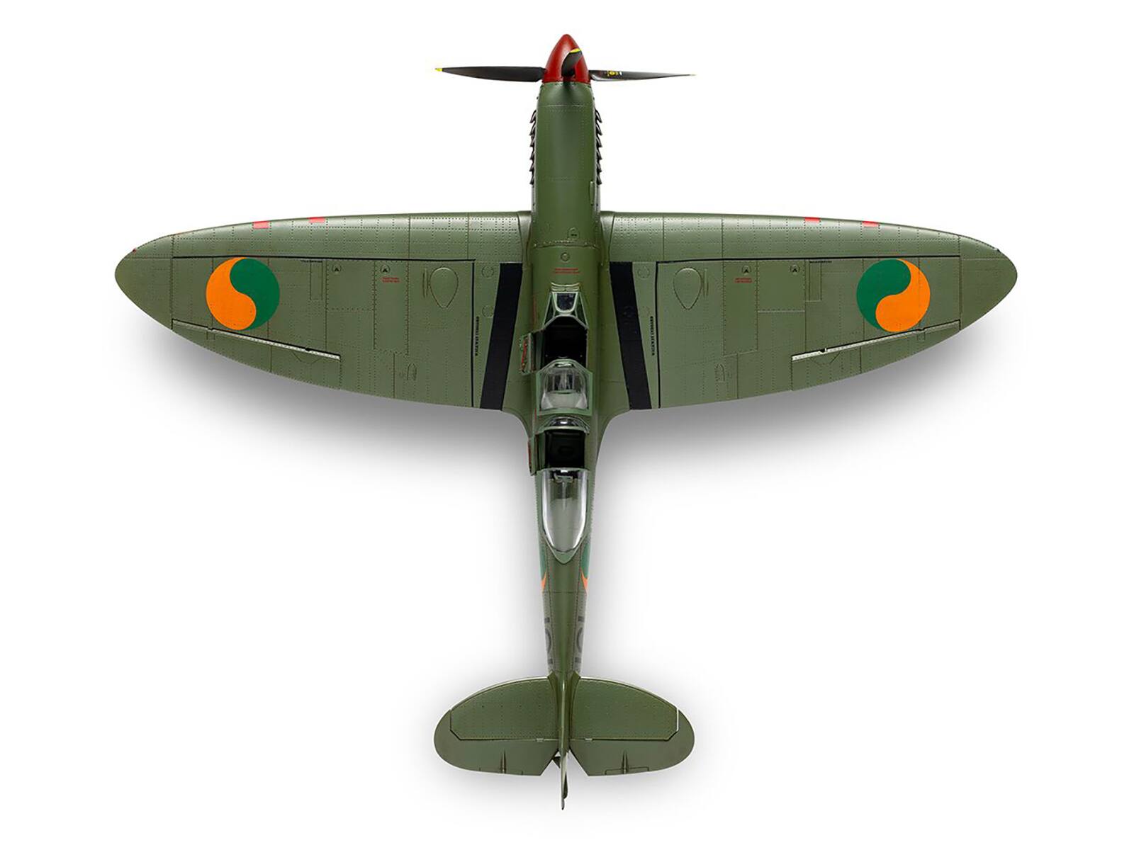Alt View 1. Airfix - Level 2 Model Kit Supermarine Spitfire Tr.9 Fighter Aircraft with 2 Scheme Options 1/48 Plastic Model Kit by Airfix - Multi.