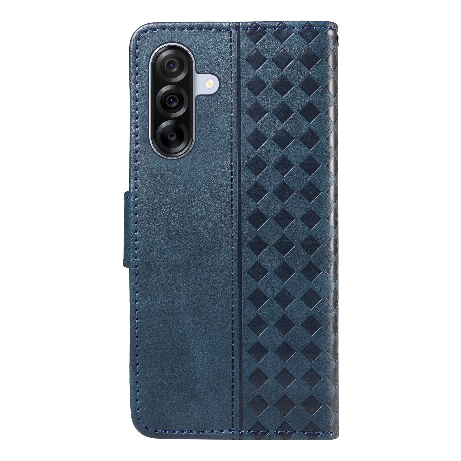 Alt View 8. Dteck - For Samsung Galaxy A17 5G Shockproof Leather Folio Kickstand Card Slots Wallet Case with Strap - Blue.