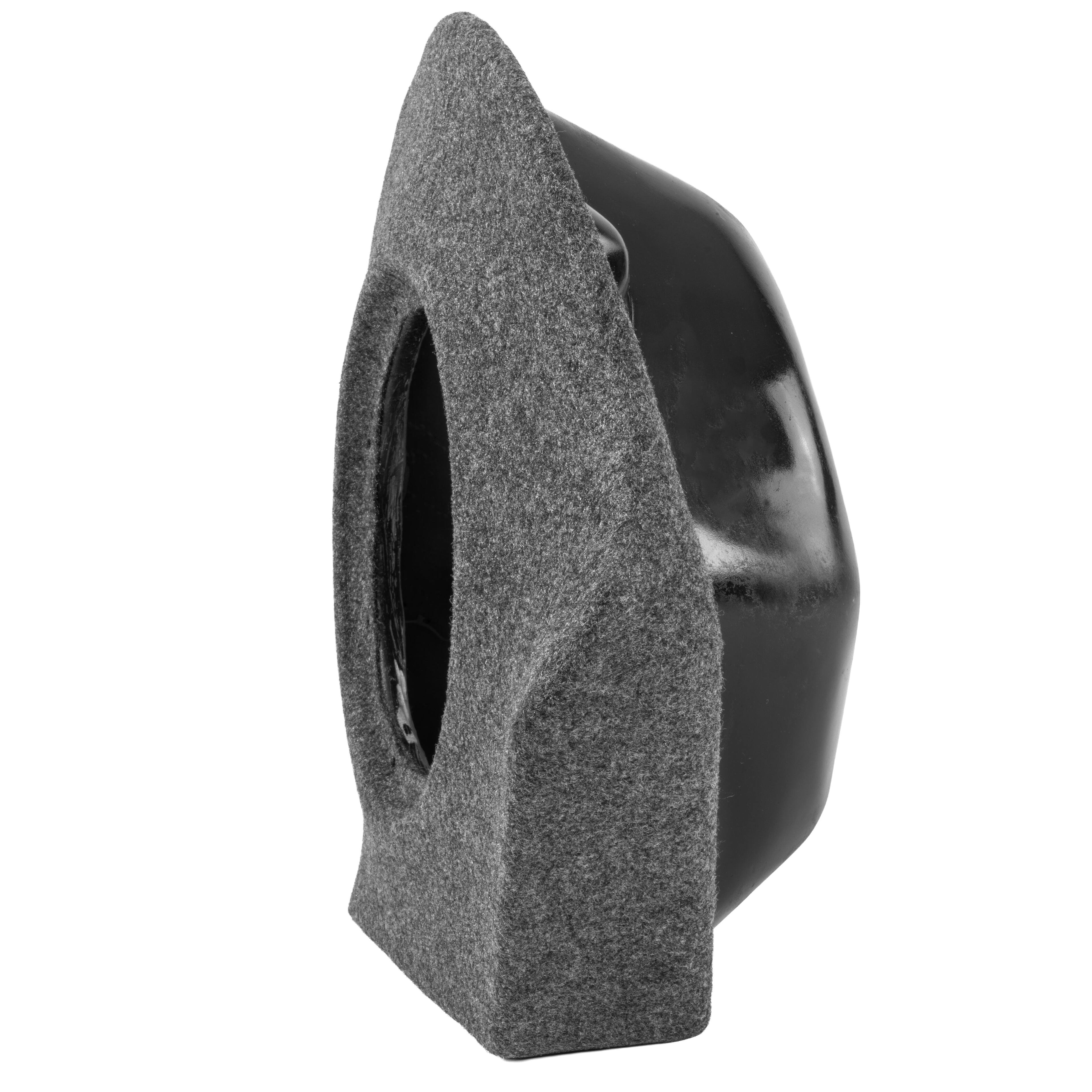 Left. NVX - UBE-TOY-COR-G11 BOOST Box Custom Fit 10in Empty Sealed Subwoofer Enclosure for select 2014-2019 Toyota Corolla.