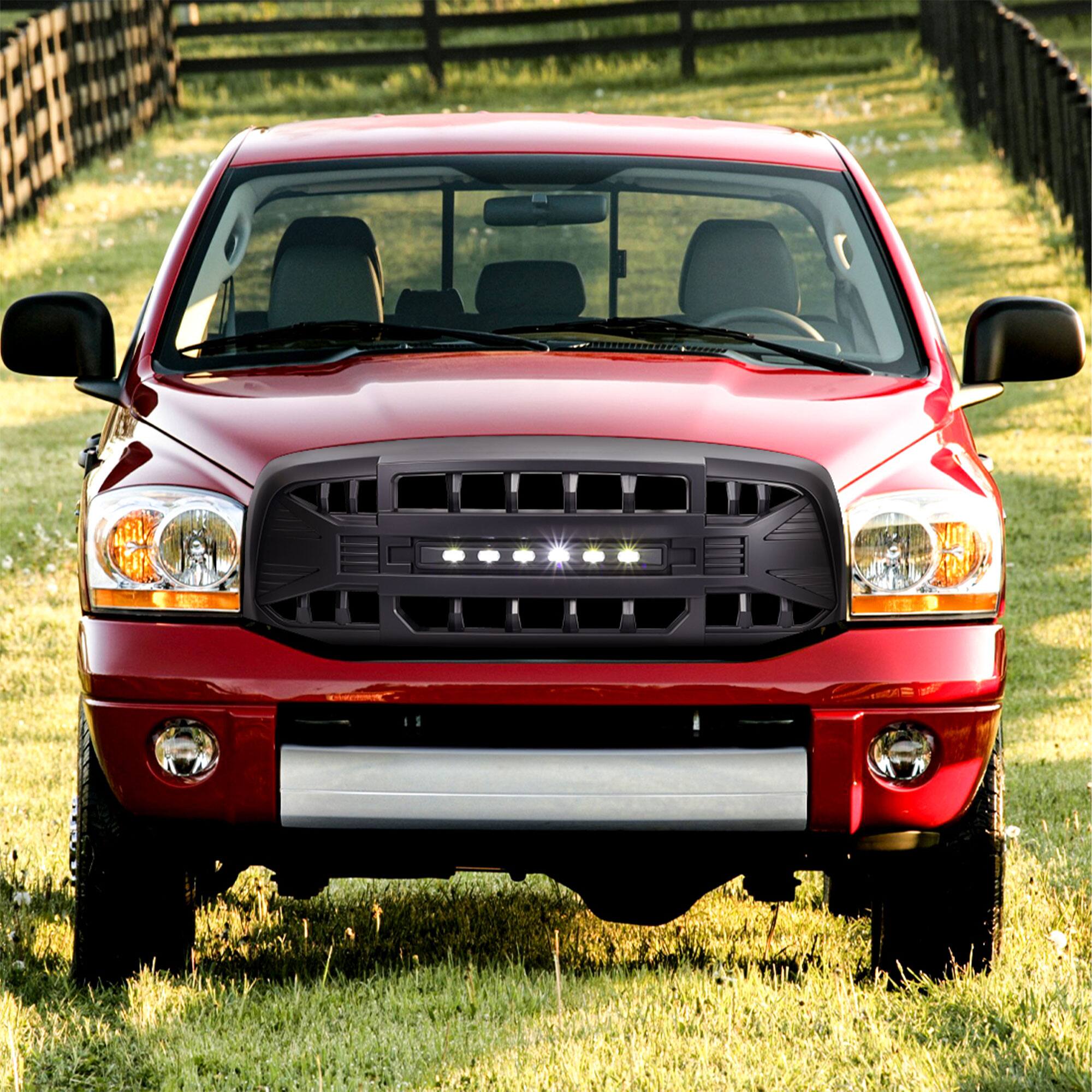 Alt View 5. AMERICAN MODIFIED - AMERICAN MODIFIED Armor Grille for 2006 to 2008 Dodge Ram 1500, Matte Black - Matte Black.
