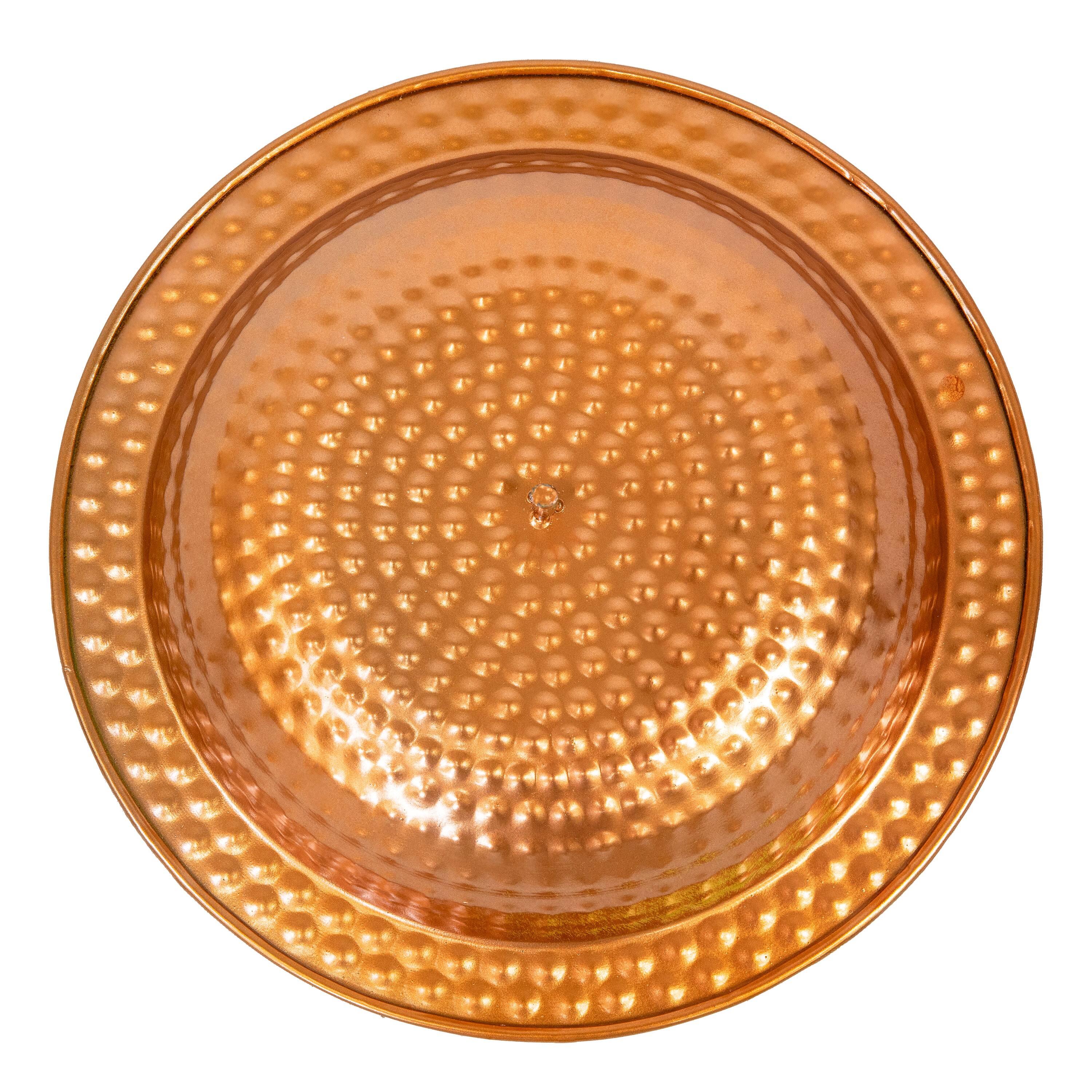 Alt View 10. Sunnydaze - Iron Deck-Mount Bird Bath or Feeder - 12 in - Copper.