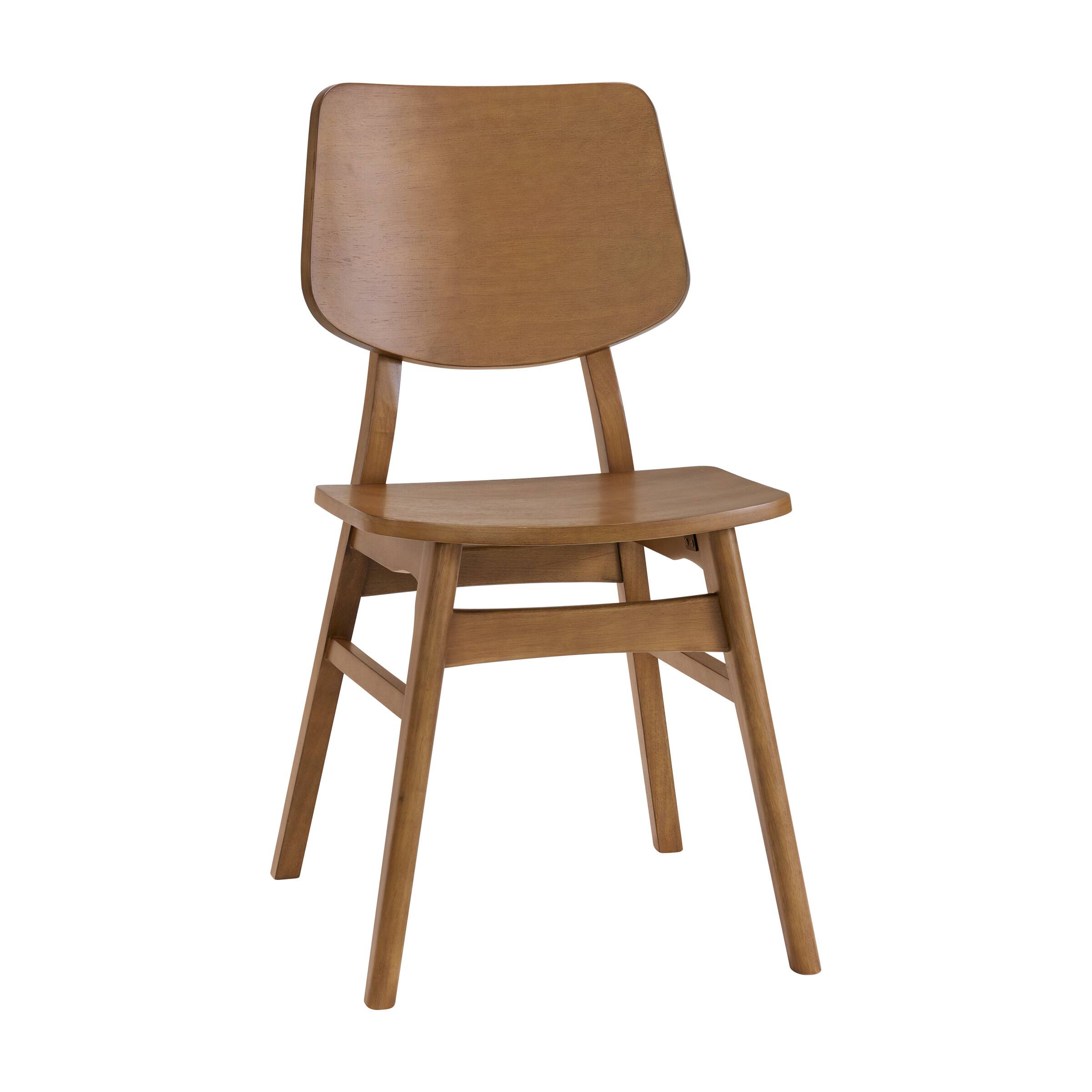 Angle. Alaterre Furniture - Set of 2 Dining Chairs - Warm Pecan.