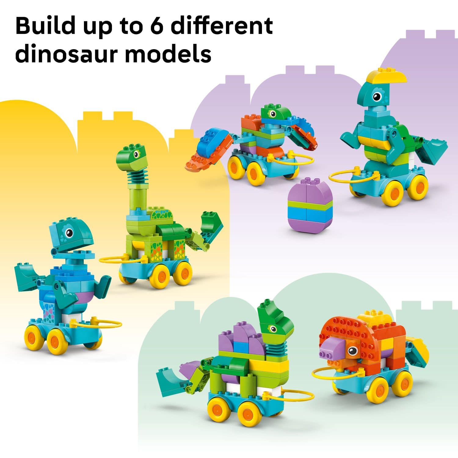 Build up to 6 different dinosaur models 3