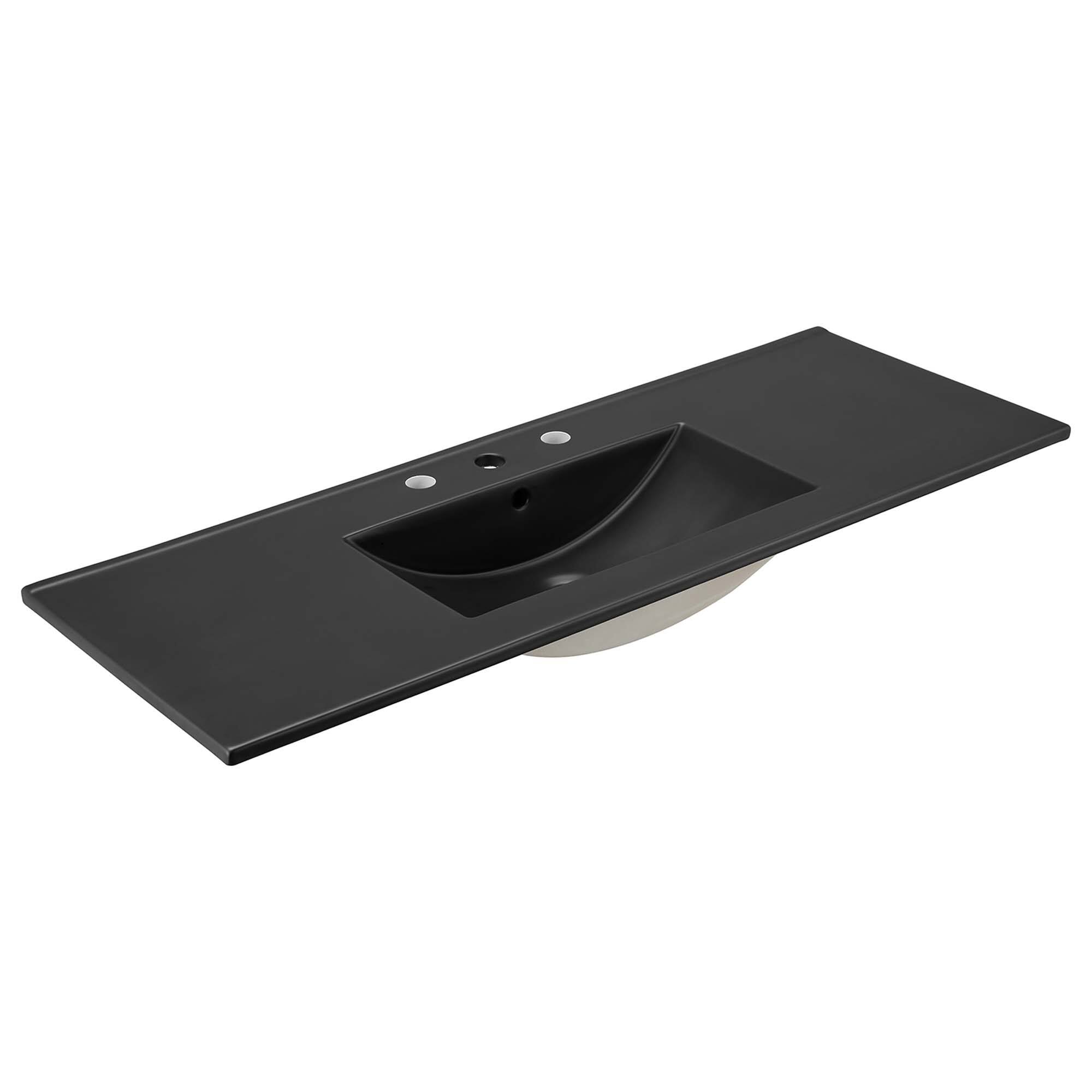 Angle. Modway - Cayman Bathroom Sink - Black.