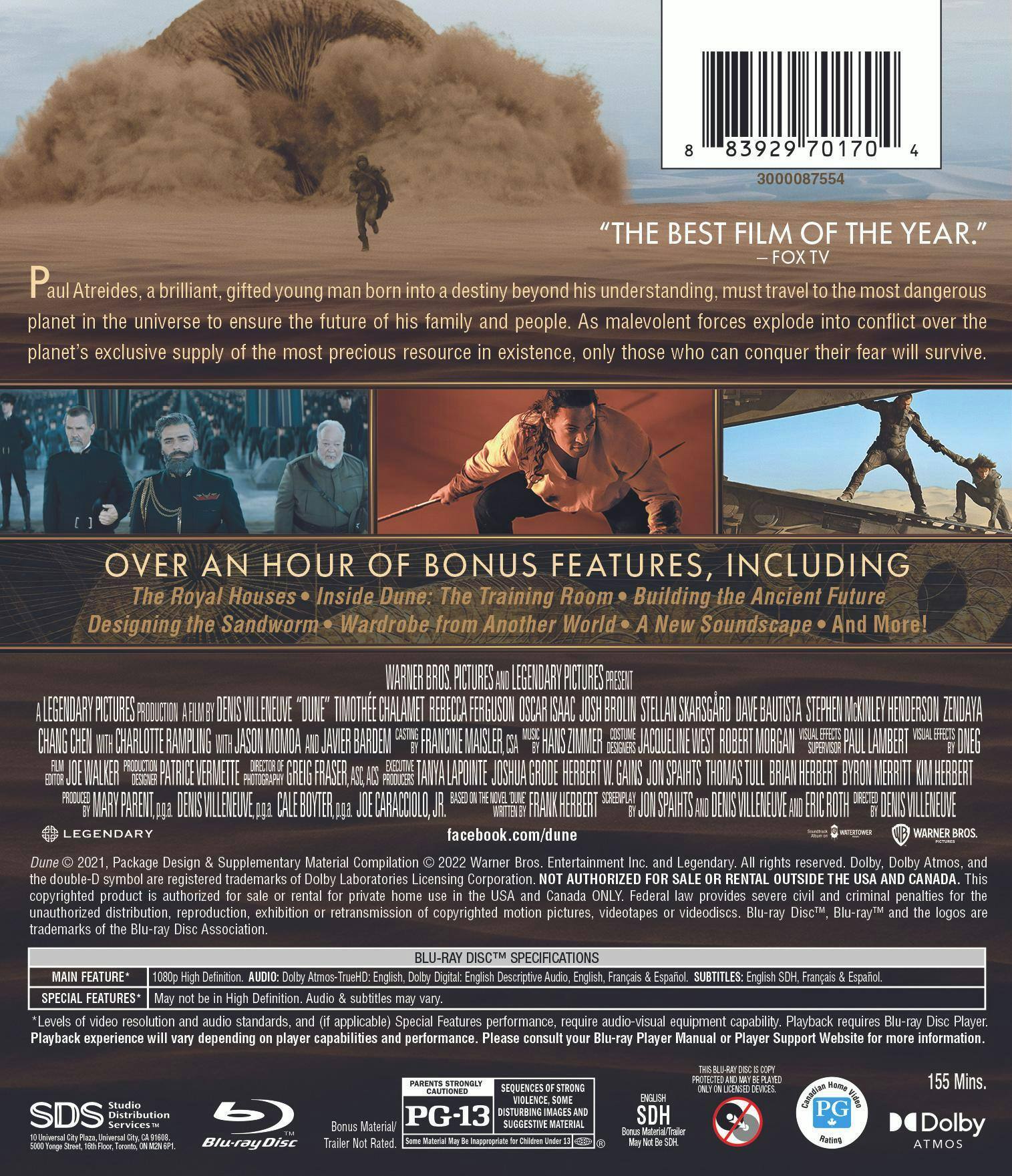 Back. Dune (with DVD) [Blu-ray].