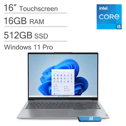 16" Touchscreen
16GB RAM
512GB SSD
Windows 11 Pro
Intel Core i5
