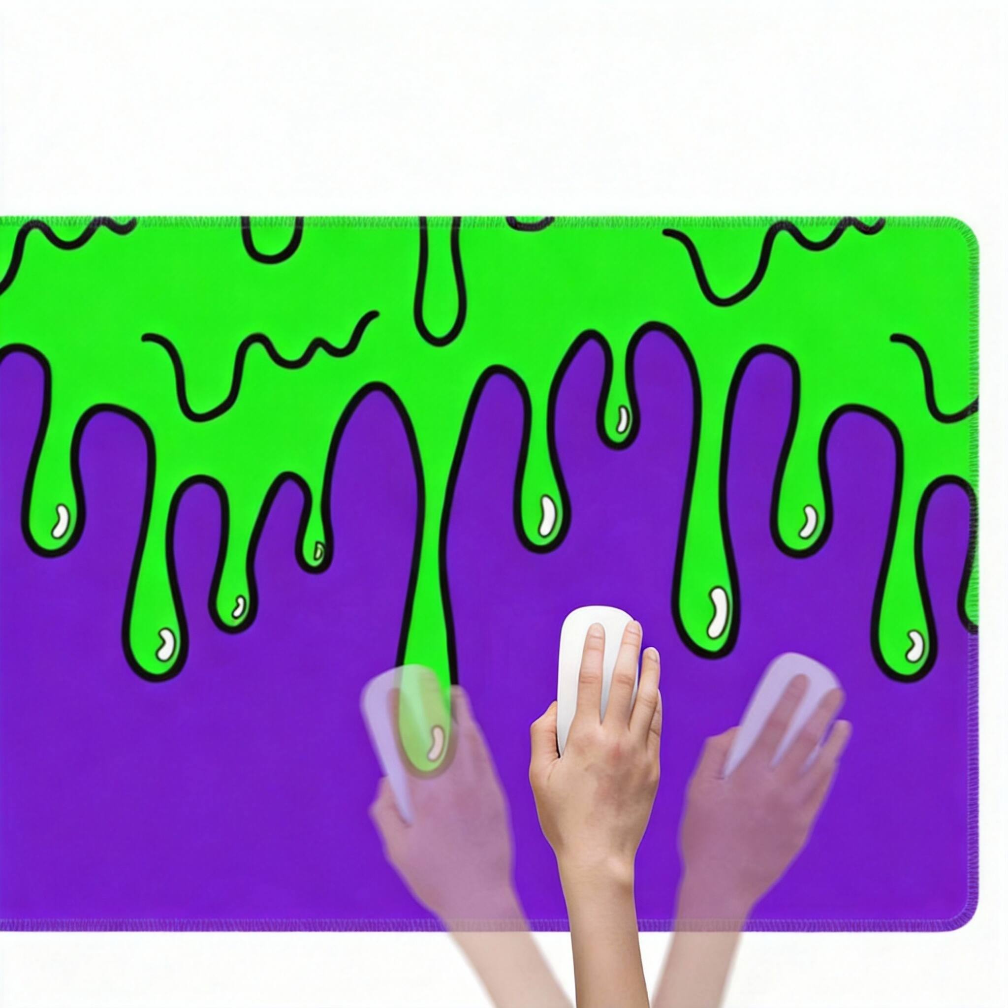 Alt View 3. Frangdom - Abstract Dripping Gaming Mouse Pad Large Non-slip Desk Mat 31.5 x 11.8 inch - Kanagawa Wave.