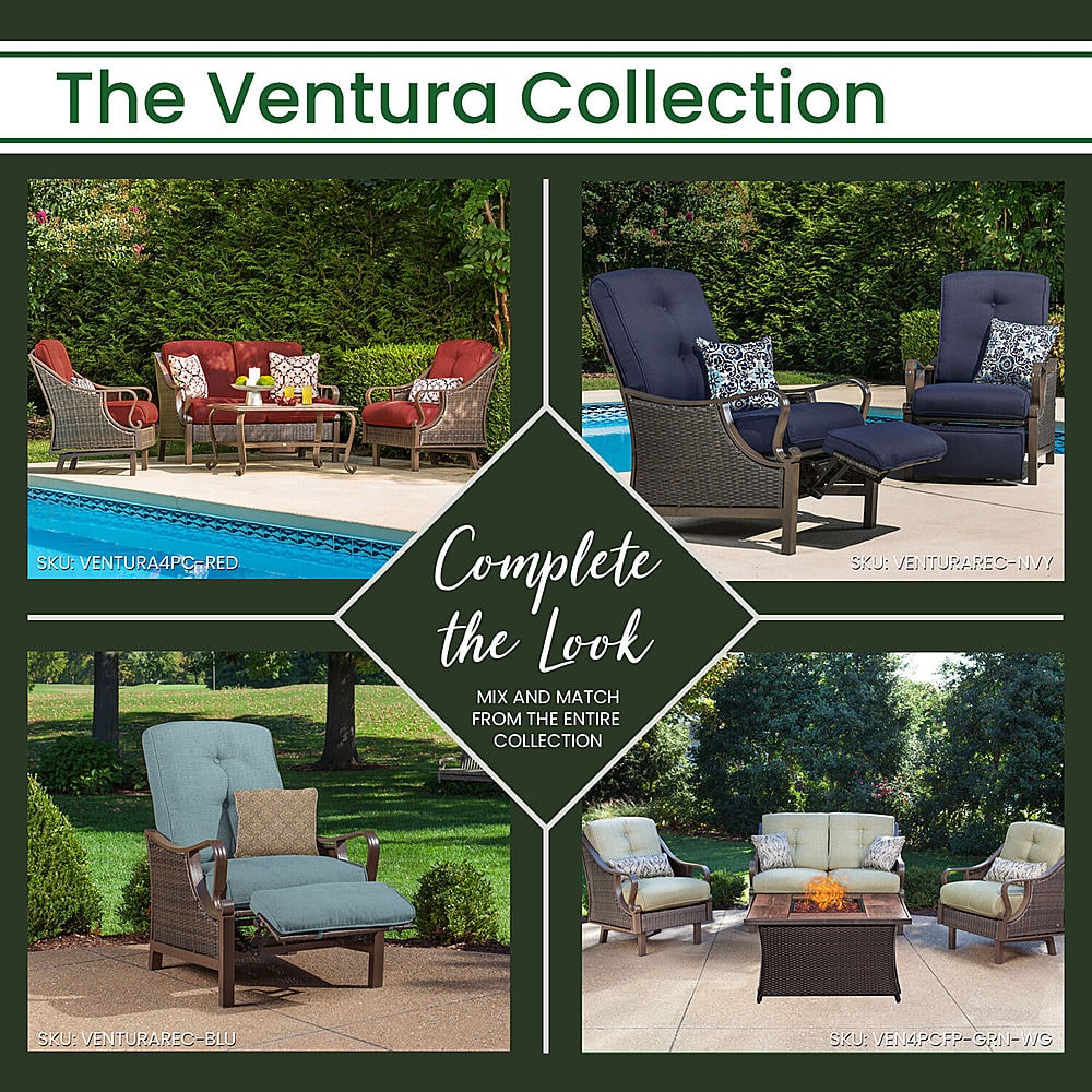 Customer Reviews Hanover Ventura Patio Set (4Piece) Ocean Blue