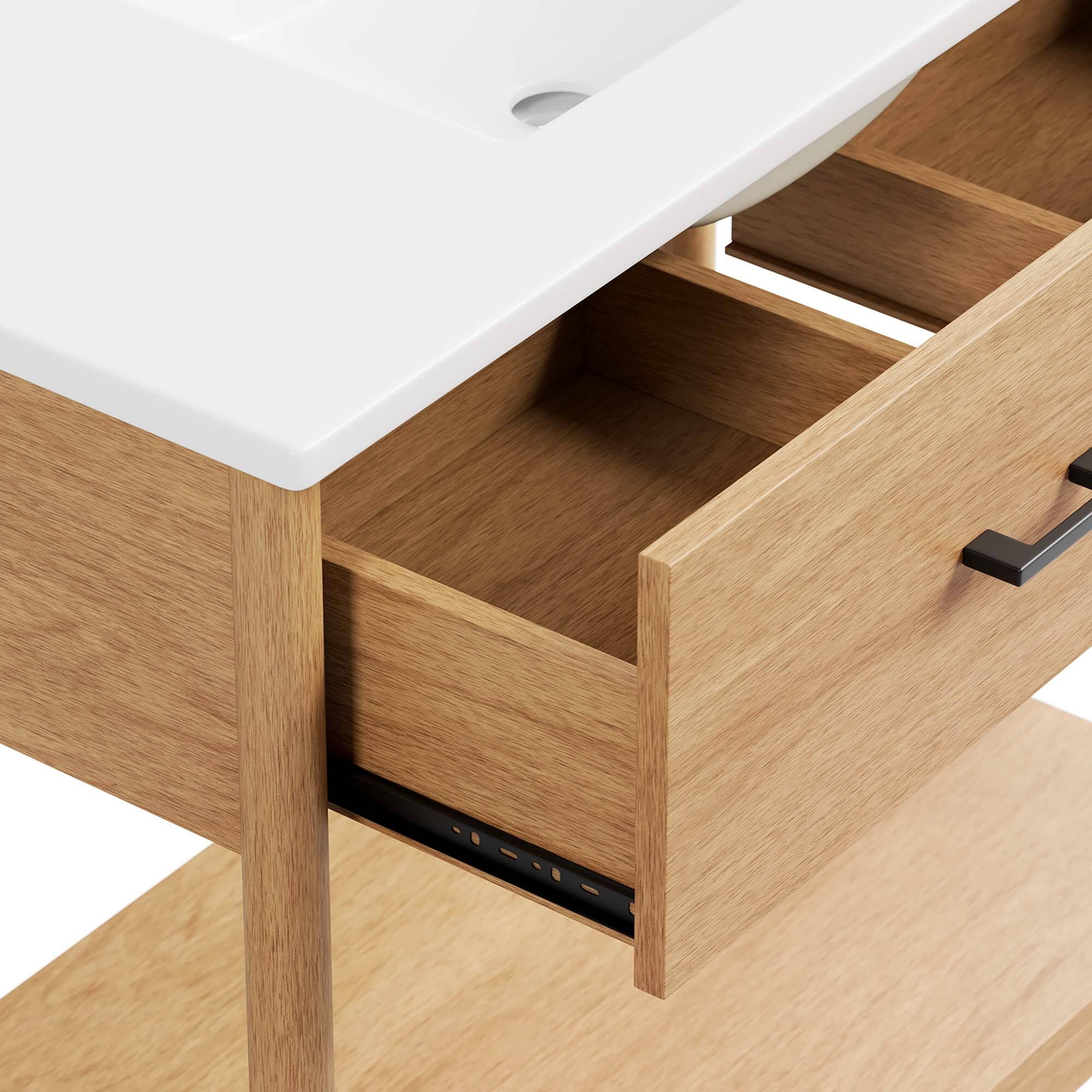 Alt View 6. Modway - Zaire Bathroom Vanity Basin Included by Modway - Natural White.