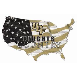 Fan Creations - UCF Knights USA Flag Cutout Sign - Multicolor