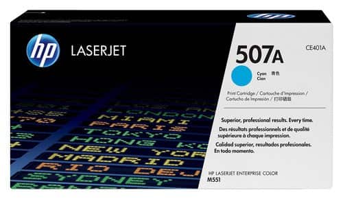 Front Standard. HP - 507A Cyan Original LaserJet Toner Cartridge - Cyan.