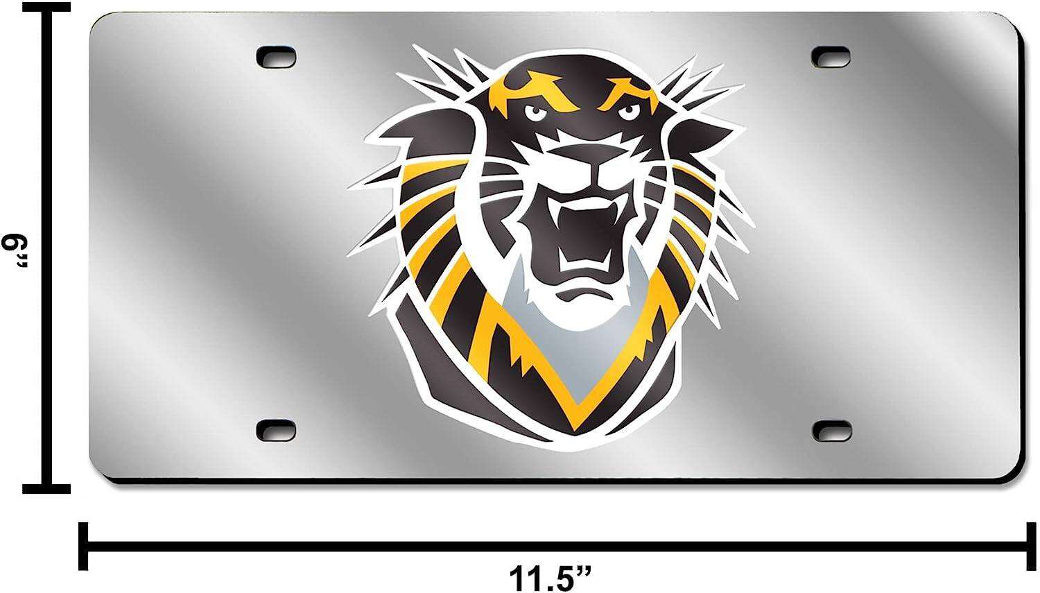 Alt View 3. Rico Industries - Fort Hays State Tigers Mirrored Laser Cut License Plate Laser Tag - Multi.