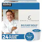 KEURIG GENUINE K-CUP PODS
EMERIL LAGASSE
BIG EASY BOLD DARK ROAST COFFEE
24 K-CUP PODS
