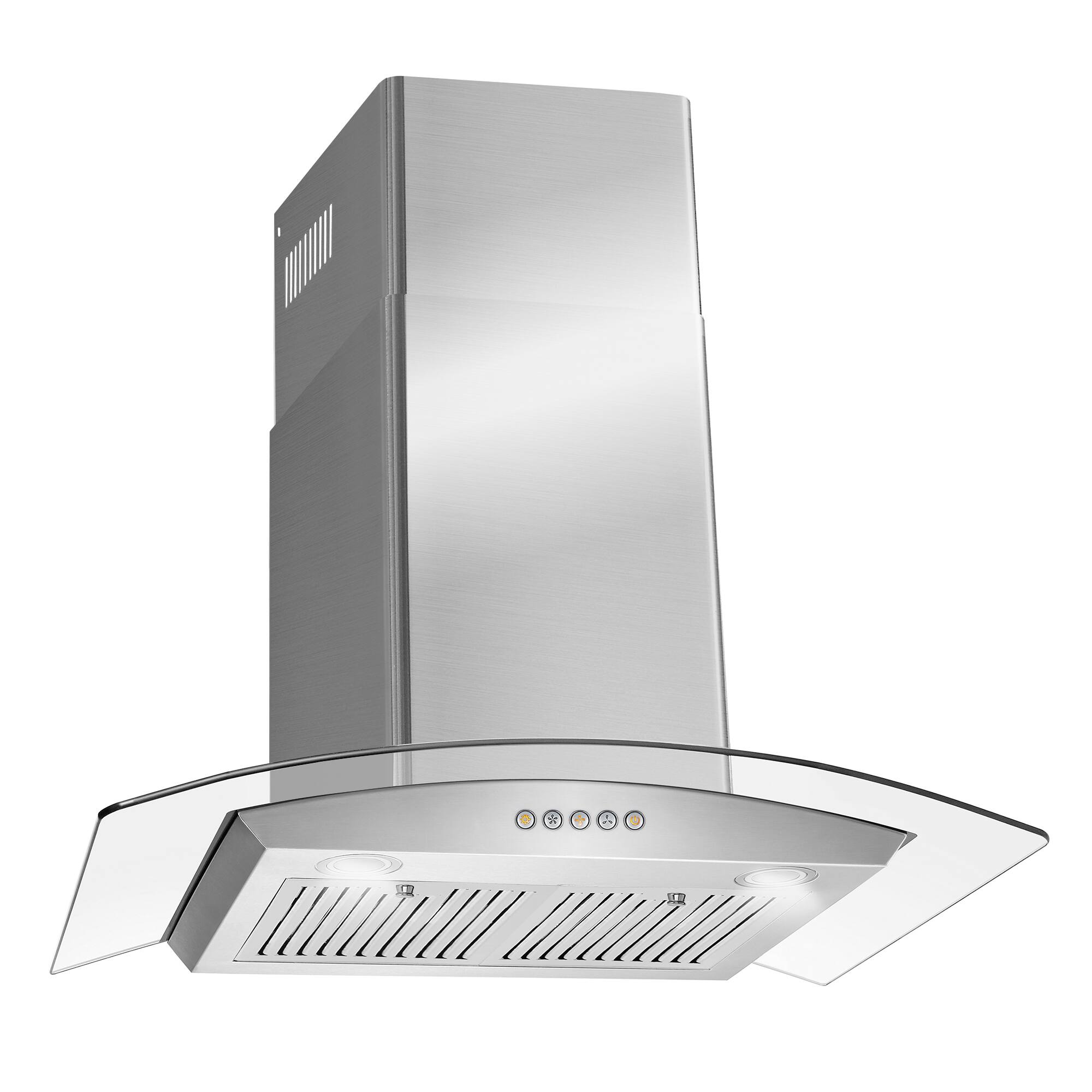 Alt View 1. COSMO - COS-668WRC75 30 in. Vista Collection 380 CFM Ducted Wall Mount Range Hood, Button Controls, LED Lights - Stainless Steel.