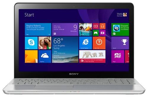 Front Standard. Sony - VAIO Fit 15.5" Touch-Screen Laptop - Intel Core i5 - 4GB Memory - 500GB Hard Drive - Silver.
