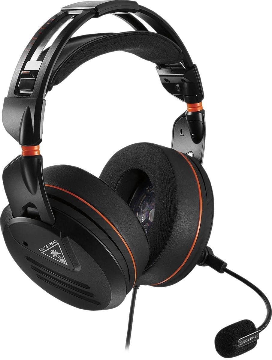 Turtle Beach - Elite Pro Tournament Wired Gaming Headset for PlayStation 4, Xbox One and PC - Black - Larger Front