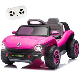 Ropilly - 12V Licensed Volkswagen Beetle Pink Kids Ride On Car with Remote Control