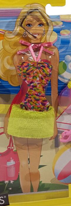 Alt View 4. Barbie - Barbie Fashionistas Bright Beach Outfits - Includes Shoes, Purse &  More - Multi.