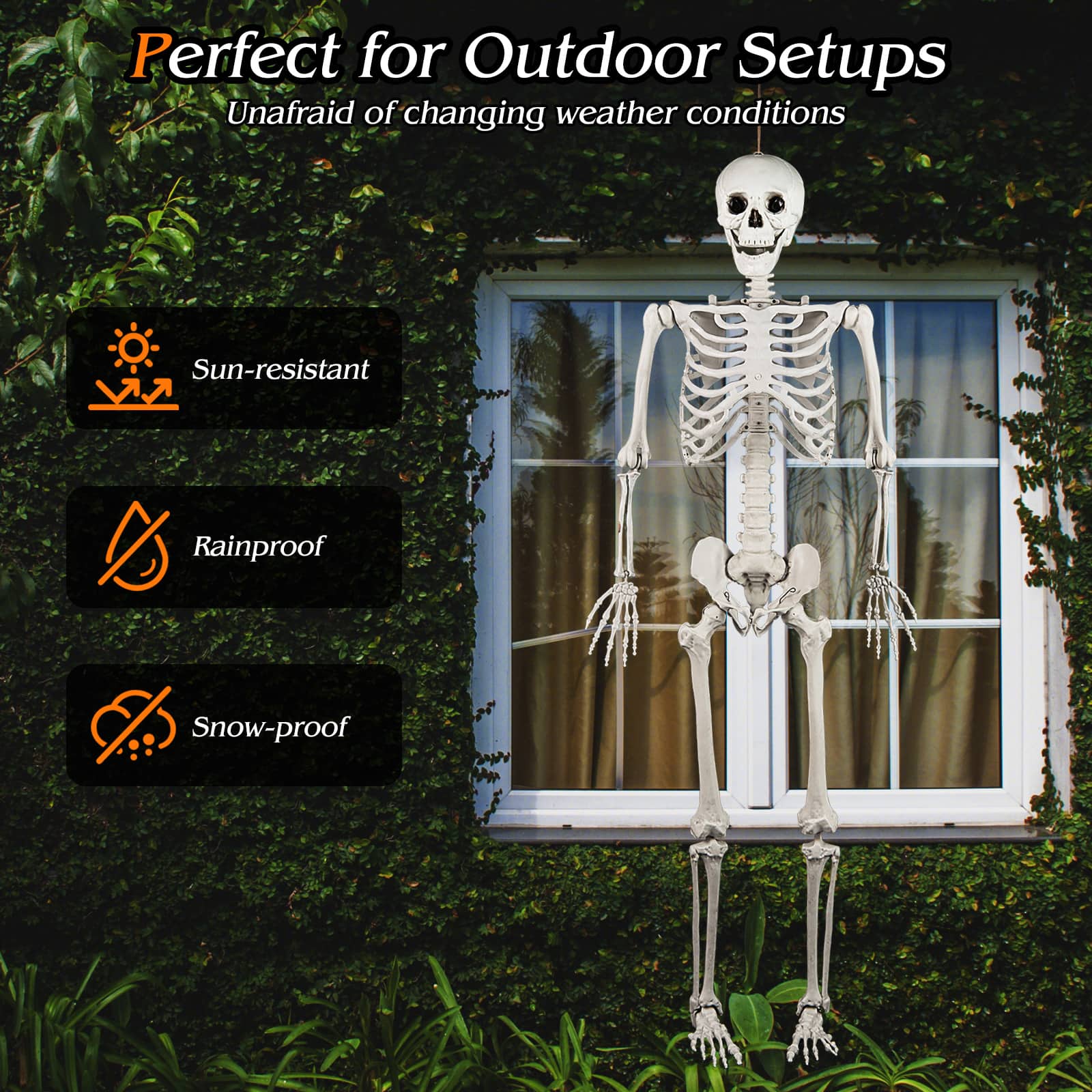 Perfect for Outdoor Setups
Unafraid of changing weather conditions
- Sun-resistant
- Rainproof
- Snow-proof