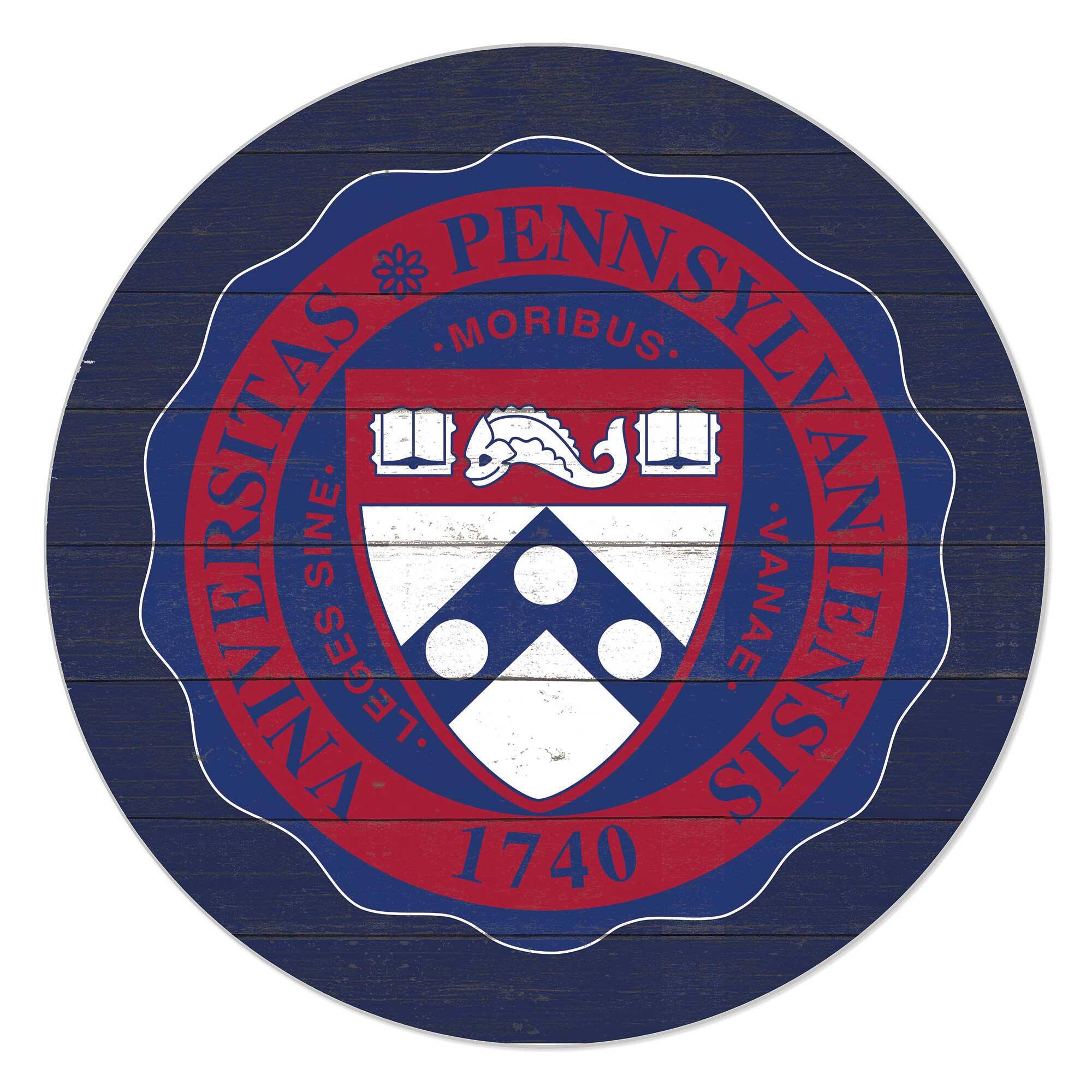 Pennsylvania Quakers 20'' x 20'' Indoor/Outdoor Team Color Circle Sign