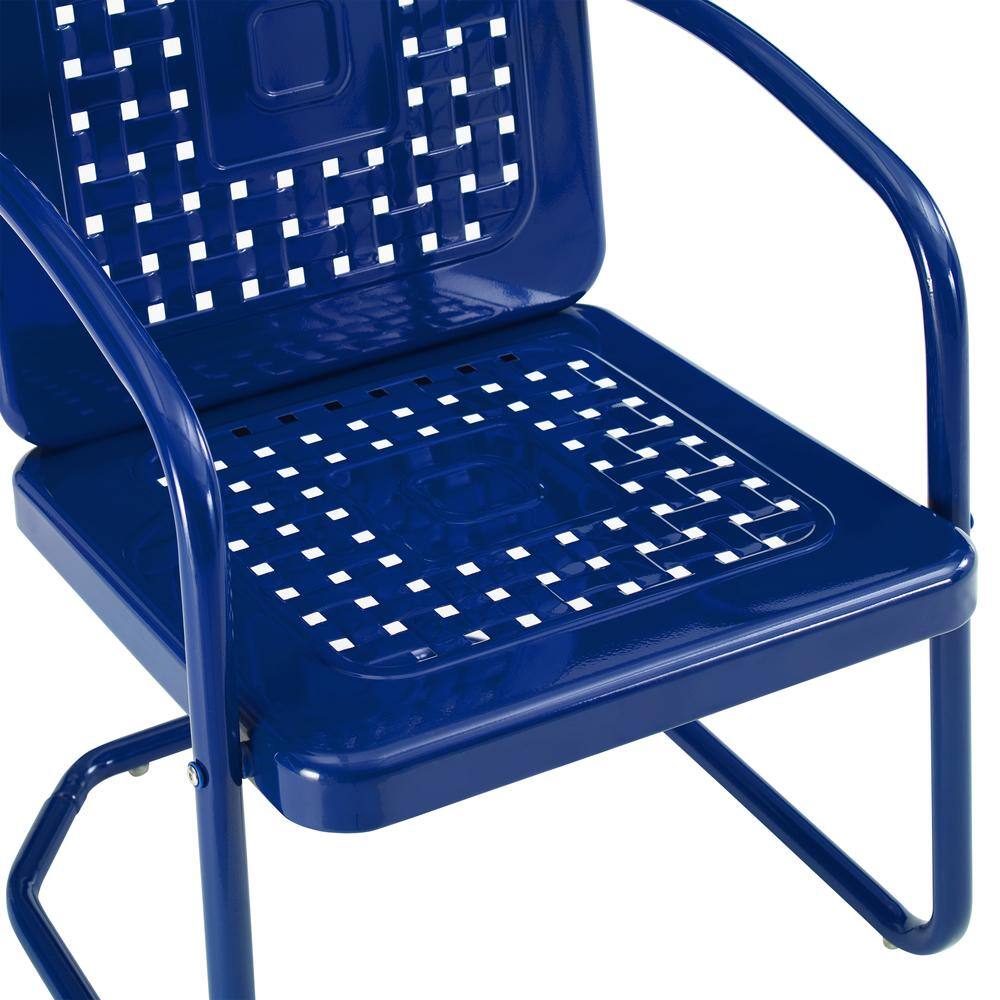 Alt View 1. Crosley Furniture - Bates 2Pc Retro Outdoor Chair Set - 2 Armchairs - Navy Gloss.