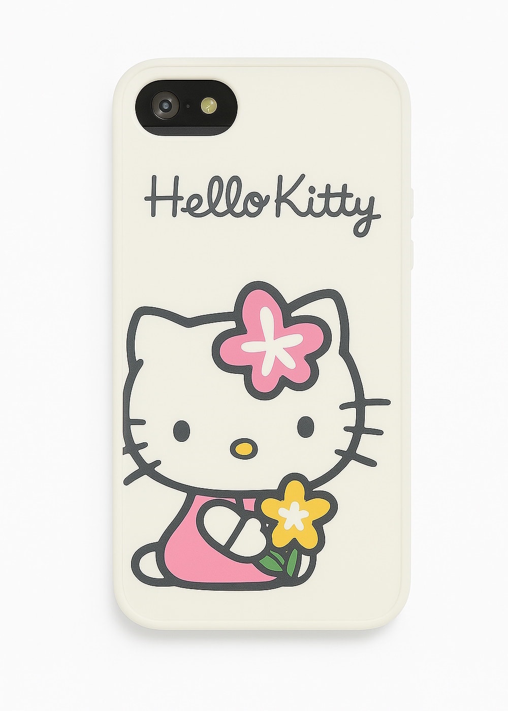 Hello Kitty - Colorful 3D Case for 4-inch Apple iPhone 5 & iPhone 5S | Decorative, Shockproof Protective Cover - White/Pink/Yellow