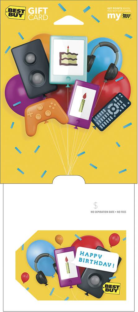 Front. Best Buy® - $500 Happy Birthday Balloons Gift Card.