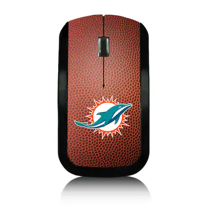 Front. Keyscaper - Miami Dolphins Football Design Wireless Mouse - Multicolor.