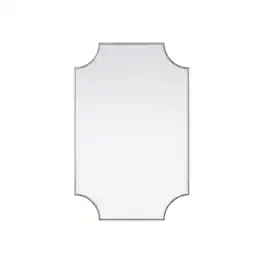 Elegant Kitchen and Bath - Notched Metal Mirror 27x42 inch - Silver