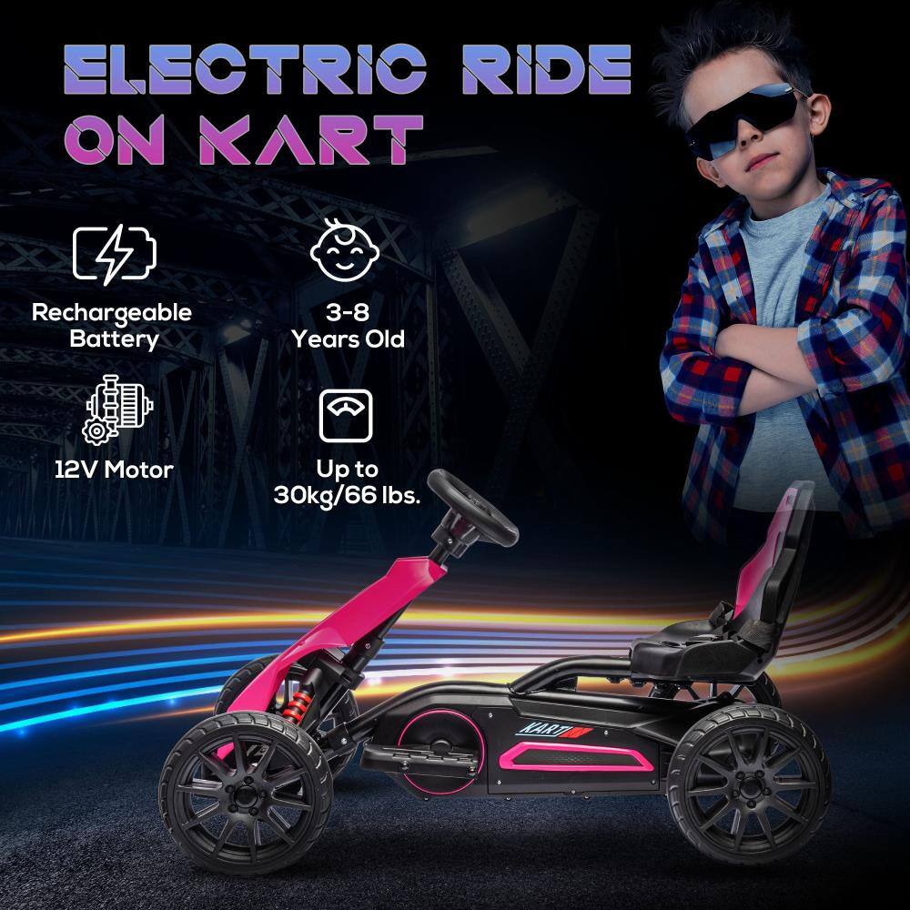 ELECTRIC RIDE ON KART

- Rechargeable Battery
- 3-8 Years Old
- 12V Motor
- Up to 30kg/66 lbs.