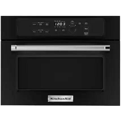 Front. KitchenAid - 1.4 Cu. Ft. Built-In Microwave - Black.