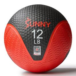 Sunny Health & Fitness - Medicine Ball 12LBS - Grey black