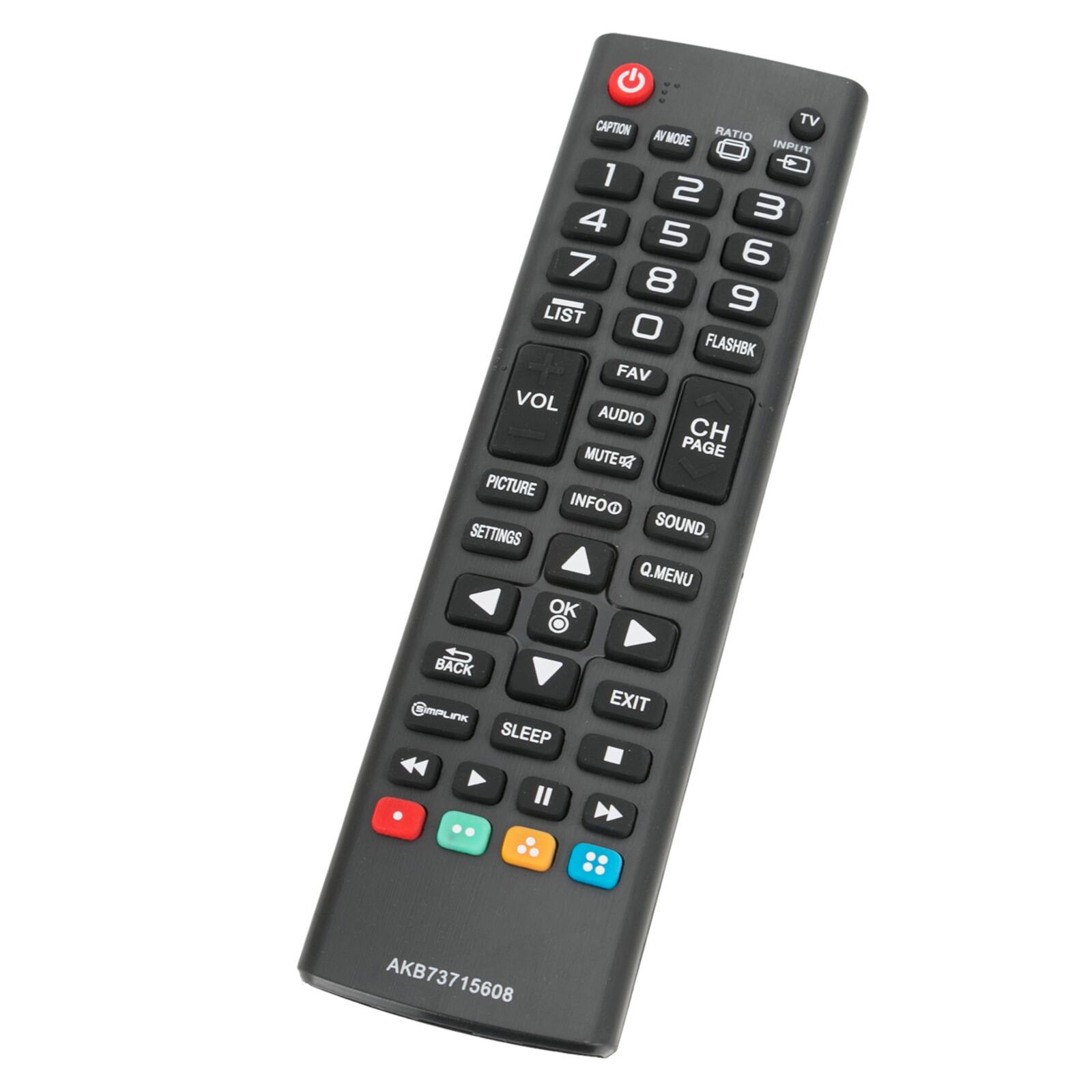 CAPTION TV AV MODE RATIO INPUT 1 2 3 4 5 6 7 8 9 0 LIST FLASHBK FAV VOL AUDIO CH MUTE PAGE PICTURE INFOO SETTINGS SOUND Q.MENU OK BACK PLINK SLEEP EXIT II AKB73715608