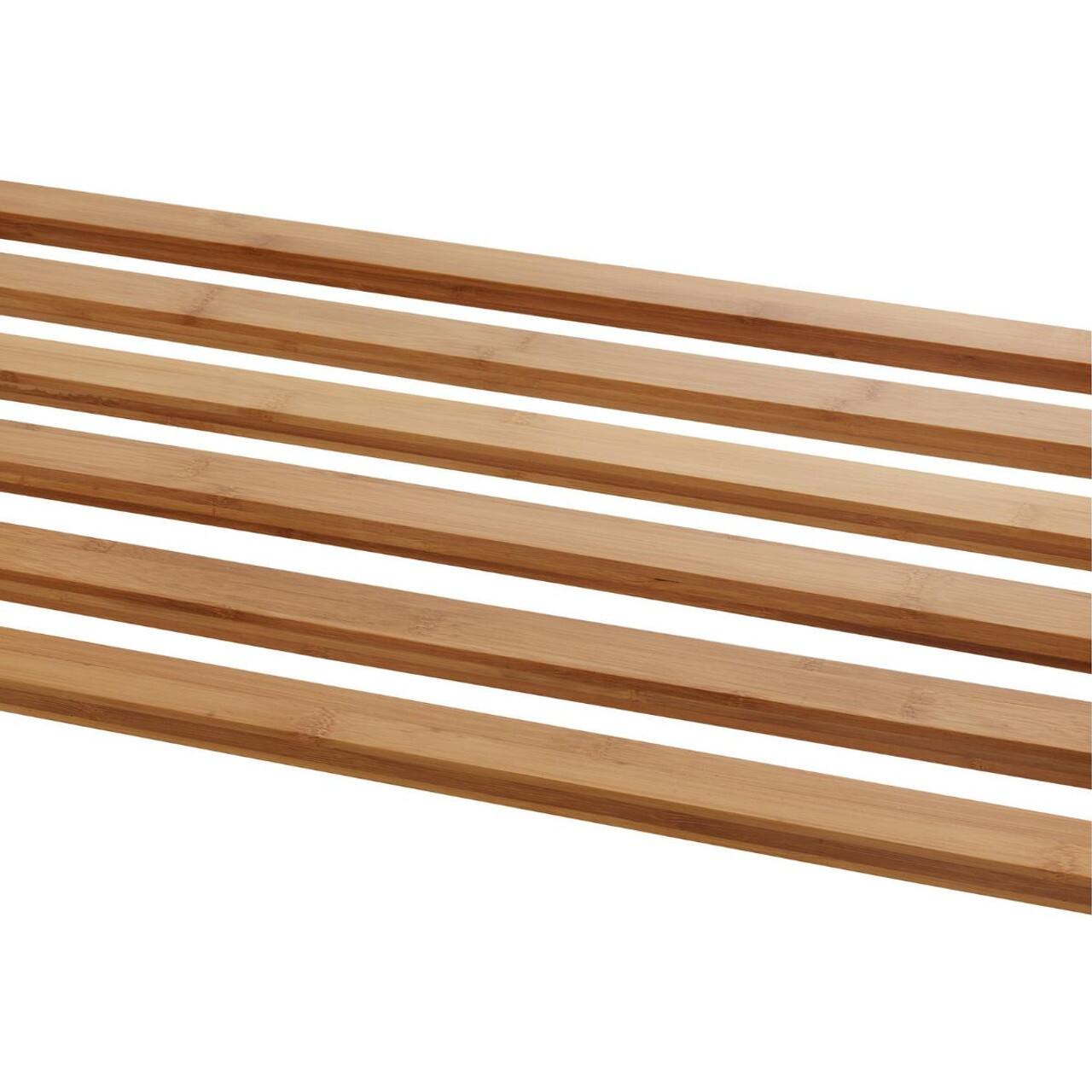 Alt View 12. TRINITY - EcoStorage 3-Bag Bamboo Laundry Cart Chrome Poles - Chrome.