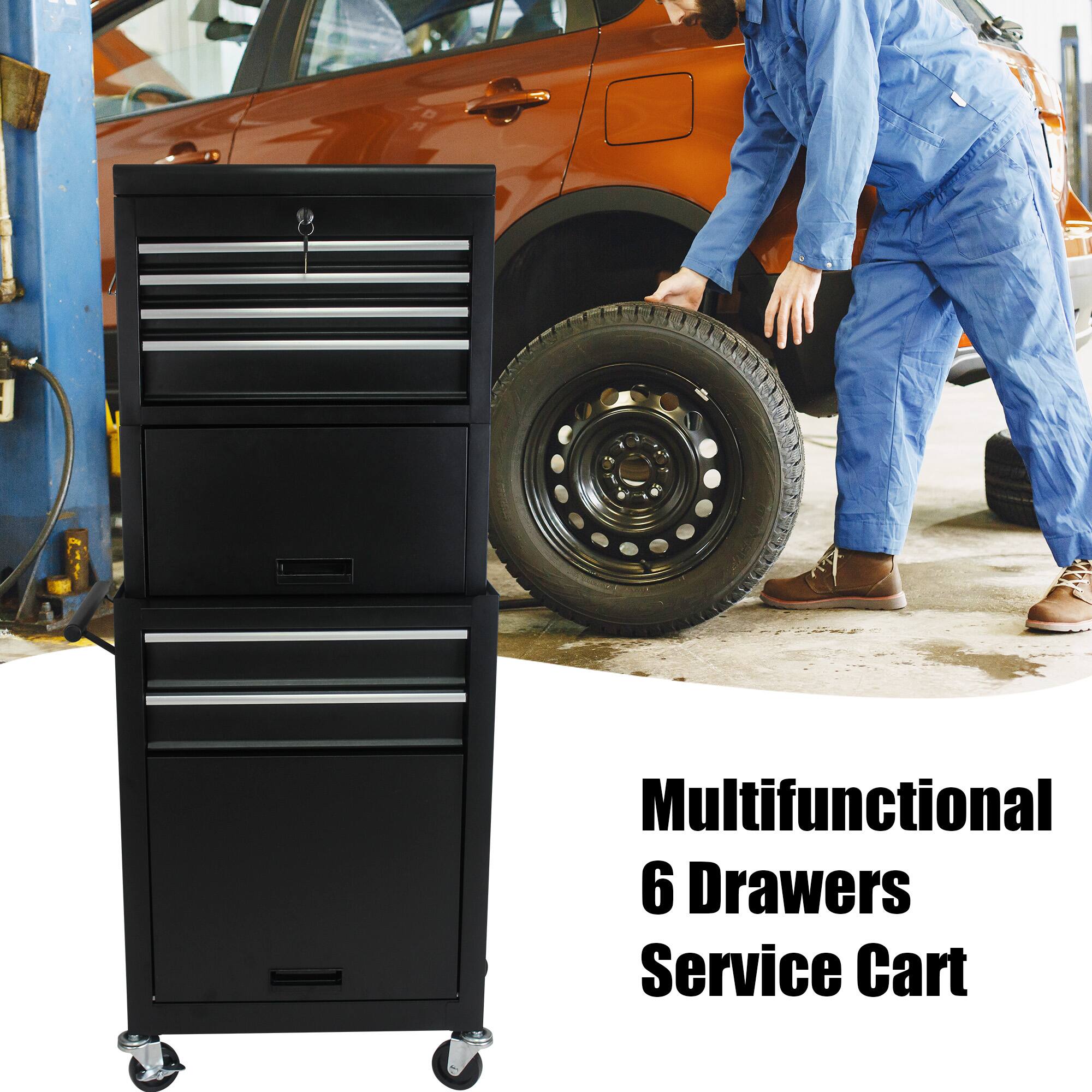 Multifunctional 6 Drawers Service Cart