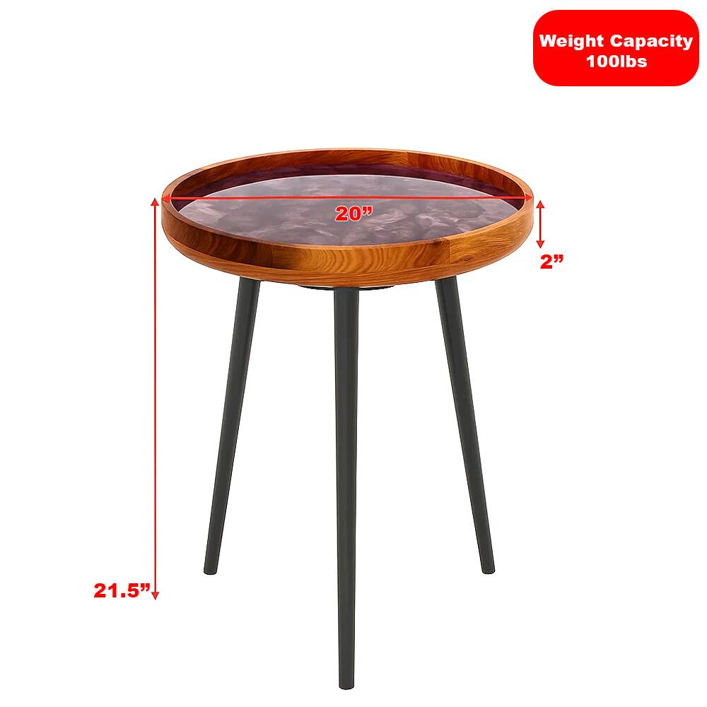 Weight Capacity: 100lbs  
Diameter: 20"  
Thickness: 2"  
Height: 21.5"