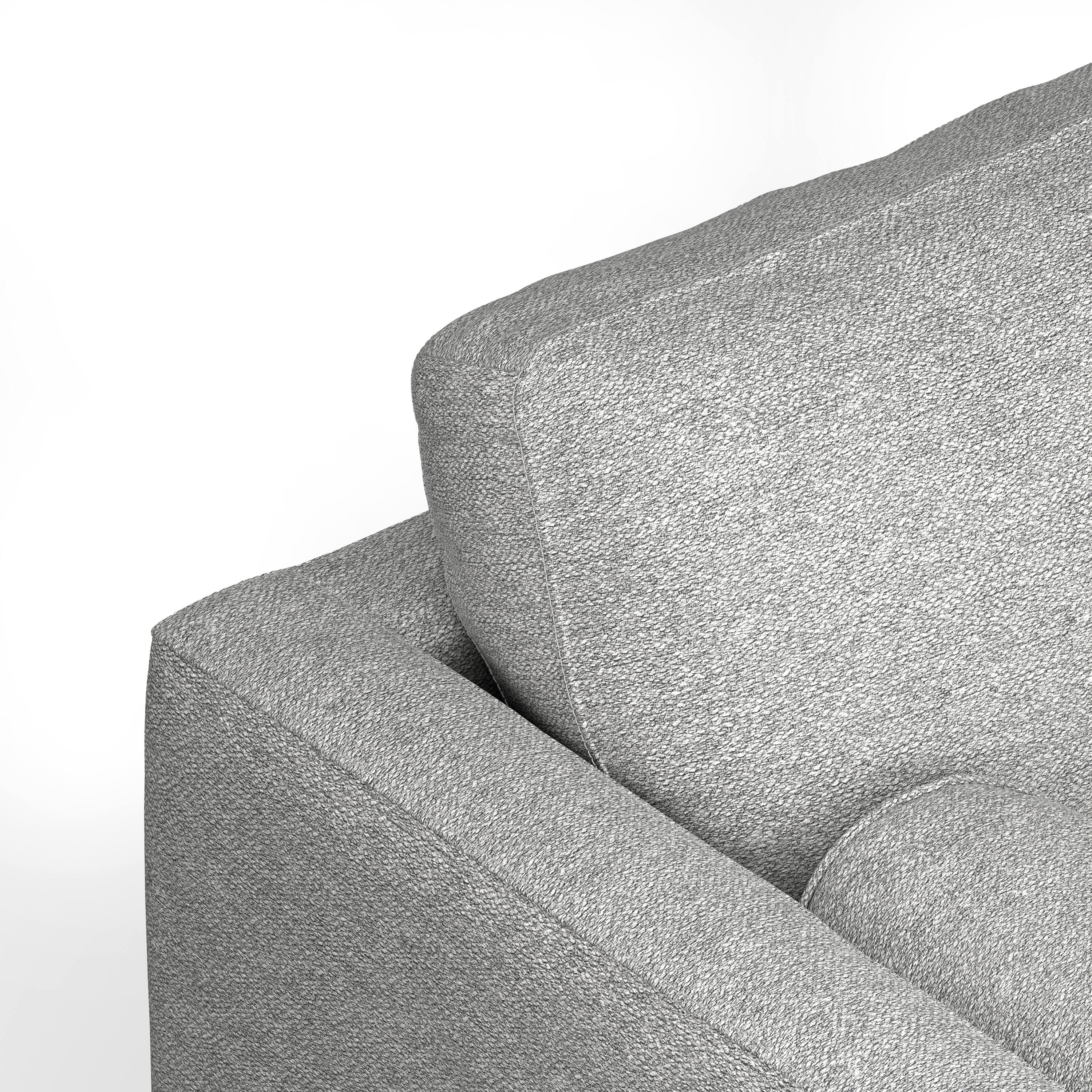 Alt View 9. Simpli Home - Morrison Mid Century Left Sectional 102 inch Wide Sofa Sectional in Mist Grey Tightly Woven Performance Fabric - Mist Grey.