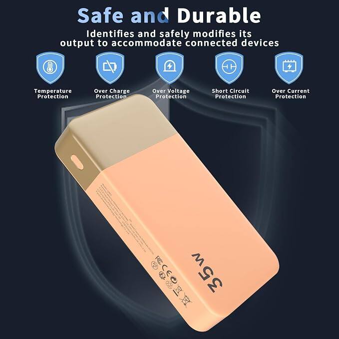 Safe and Durable  
Identifies and safely modifies its output to accommodate connected devices

- Temperature Protection
- Over Charge Protection
- Over Voltage Protection
- Short Circuit Protection
- Over Current Protection

35W