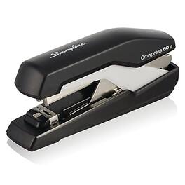 Swingline - Omnipress 60 Reduced-Effort Desktop Stapler, 60-Sheet Capacity, Staples Included - Black/Grey